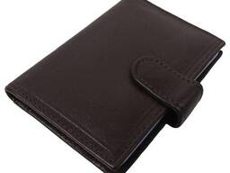 Кожаный картхолдер, чехол для платежных карт c защитой RFid Dugros коричневый