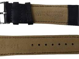 Кожаный ремешок для часов Mykhail Ikhtyar, ширина 22 мм черный