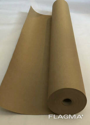 Крафт папір пакувальний рулон 84 см*70 метрів, пл. 70 г/м2, коричневий обгортковий. ..