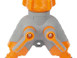 Кран распределительный с адаптерами ½" 2 выхода на кран ¾" с латунированной резьбой. ..