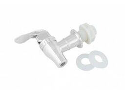 Кран зливний білий, для бродильних ємностей 24мм під трубку 10мм.