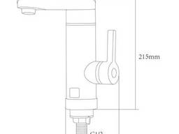 Кран-водонагреватель проточный HZ 3.0кВт 0.4-5бар для кухни гусак прямой на гайке (W). ..