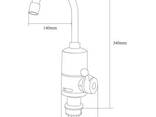 Кран-водонагреватель проточный NZ 3.0кВт 0.4-5бар для кухни гусак ухо на гайке с. .. - фото 3