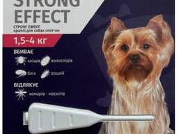 Краплі на холку від бліх і кліщів Palladium Strong Effect для собак від 1,5 до 4 кг, 1. ..
