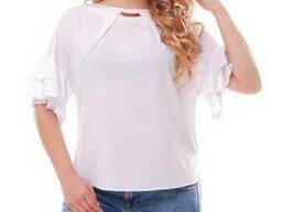 Красивая белая блузка батал с 52 по 58 размер