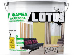 Краска акриловая водно-дисперсионная Интерьерная Lotus 10 л