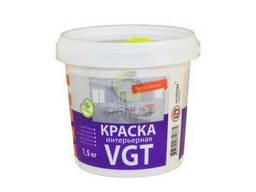 Краска интерьерная влагостойкая VGT белоснежная, 1,5 кг