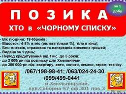 Кредит/Деньги от инвестора чёрным списком_под расписку