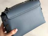 Крос боді сумка шкіряна Італійська маленька сумочка клатч віра пелле блакитна TS000012 - фото 2