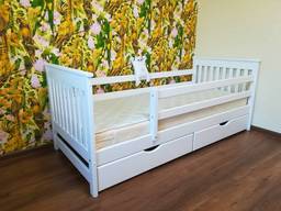 Кровать детская Адель деревянная кроватка для детей белая