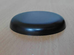 Круглий чорний декоративний фланець Sphere D60мм висотою 10мм із н/ж сталі, без отворів.