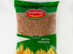 Крупа гречана (ядриця) смажена, ТМ "Мудрий вибір" 1кг.