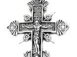 Крупный серебряный крест Распятие Христово, Православный крест