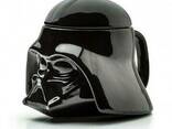 Кружка Чашка Бокал с крышкой Star Wars Дарт Вейдер Star Wars 3D (Черная) Керамика