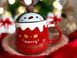 Кружка с крышкой новогодняя Merry Christmas 5 14857 450 мл - фото 1
