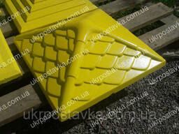 Крышка для забора LAND Brick "Дания" желтая 450х450 мм
