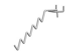 Крючек-змейка наклонный на перфорацию Хром