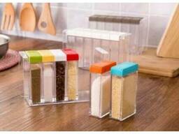 Кухонная подставка с шестью емкостями для специй Seasoning six piece set