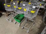 Купівельні візки бу, візок для покупця б у, торгові візки під кошики б у, візок два яруси - фото 2