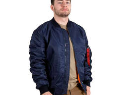 Куртка мужская демисезонная Бомбер, Синяя, размер М (48)