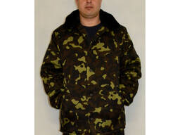 Куртка робоча камуфльована з хутровим коміром