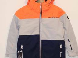 Куртки детские оранжево-серо-черная.
