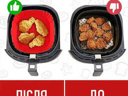 Квадратная силиконовая форма для аэрогриля, духовки и мультипечи 21.5х21.5 см