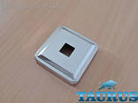 Квадратний декоративний фланець Cube 70x70 chrome висотою 18мм із н/ж сталі, під. .. - фото 1