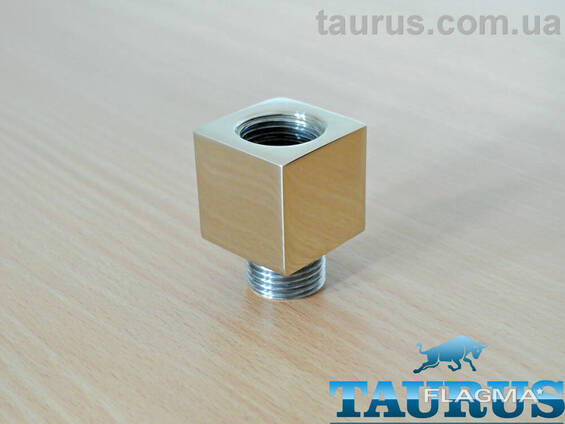 Квадратний золотий подовжувач ThermoPulse CUBE 30x30 Gold 1/2" н/ж сталь. Довжина: від. ..