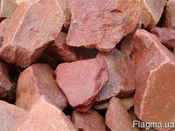 Кварцит малиновый для бани и печей