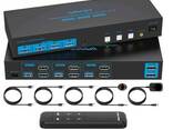 Vpfct KVM-переключатель на 2 мониторы с 3 ПК USB 3.0 HDMI-совместимый  , EDID VP-WS330 - фото 2
