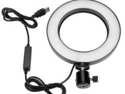 Лампа кольцевая светодиодная USB Ring Light 7325, 16 см