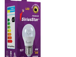 Лампа Siriusstar LED Т11-G45 crystal 3305 6W-4000K-E27