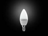 Лампа светодиодная LED C37, E14, 5Вт, 150-300В, 4000K, 30000ч, гарантия 3года. (Свеча). ..