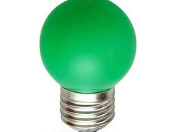 Лампа светодиодная шар G45 1W E27 зеленая LB-37 Feron