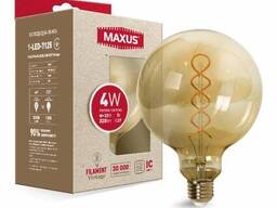 Лампа світлодіодна філаментна Maxus арт деко G125 4W 2200K E27 Vintage