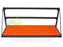 Лавка для укрытий со спинкой подвесная настенная 1200х450х500мм (на шарнирах, сиденье...