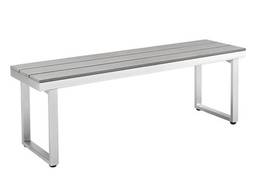 Лавочка из металла (металлическая) и дерева для улицы (уличн