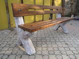 Лавочка "Лісник", бетонна, вулична L1450*b400*h700 - фото 1