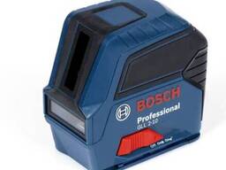 Лазерний нівелір, рівень на 2 промені до 10 м Bosch GLL 2-10 на батарейках із сумкою