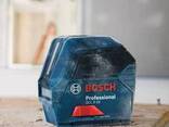 Лазерний нівелір, рівень на 2 промені до 10 м Bosch GLL 2-10 на батарейках із сумкою - фото 2