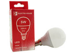 LED лампа шар E14 5 Вт 4100К