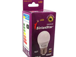 LED лампа Sirius 1-LS-3407 G45 6W-3000K-E27