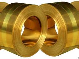 Латунная лента Л63 0,2х300 ассортимент доставка отмотка