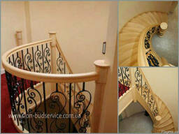 Сходи з дерева поручні, огорожі