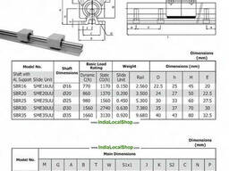Линейный вал на опоре SBR25 (25 мм)
