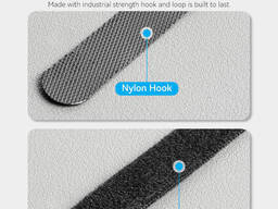 Липучка органайзер стяжка хомут для кабеля Vention Hook &amp; Loop Cable Tie (10шт, 120. ..