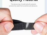 Липучка органайзер стяжка хомут для кабеля Vention Hook &amp; Loop Cable Tie (10шт, 120. .. - фото 3