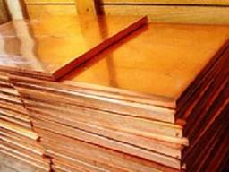 Медный лист М1; М2 тв. , птв, м