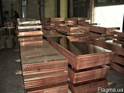 Лист медный М2 10,0*600*1500 мм ДПРНМ